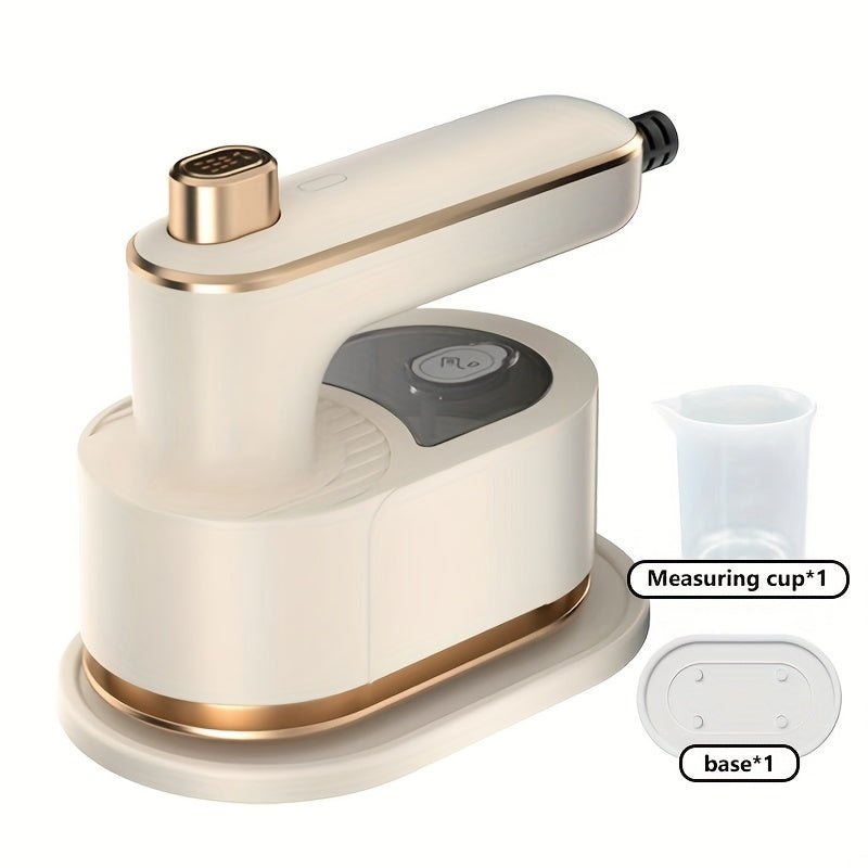 1pc New Travel Steam Iron, Foldable Electric Iron, Mini Handheld Portable 180° Rotating Garment Steamer, Home Mini Ironing Clothes Tool, Must - Have for Household, Thanksgiving Gift, Christmas Gift, Holiday Gift - Glemish Aura