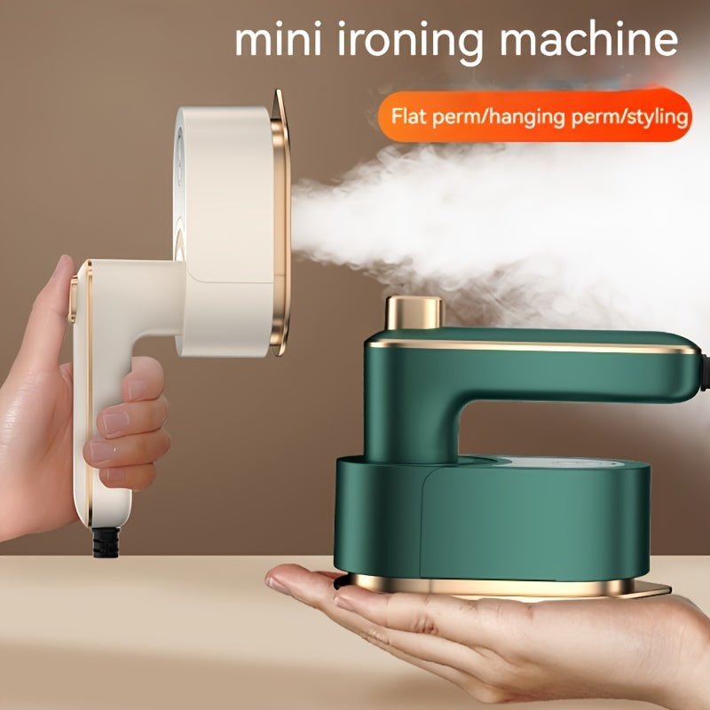 1pc New Travel Steam Iron, Foldable Electric Iron, Mini Handheld Portable 180° Rotating Garment Steamer, Home Mini Ironing Clothes Tool, Must - Have for Household, Thanksgiving Gift, Christmas Gift, Holiday Gift - Glemish Aura